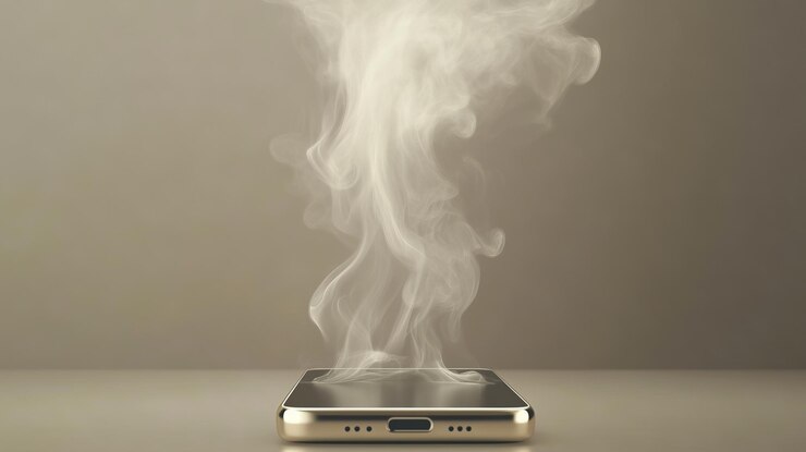 telefono emitiendo humo